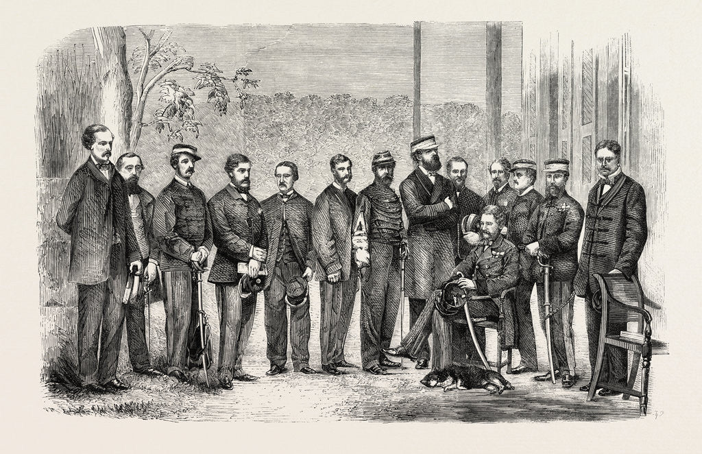 Detail of Sir Hope Grant and the Staff of the British Expedition in China by Anonymous