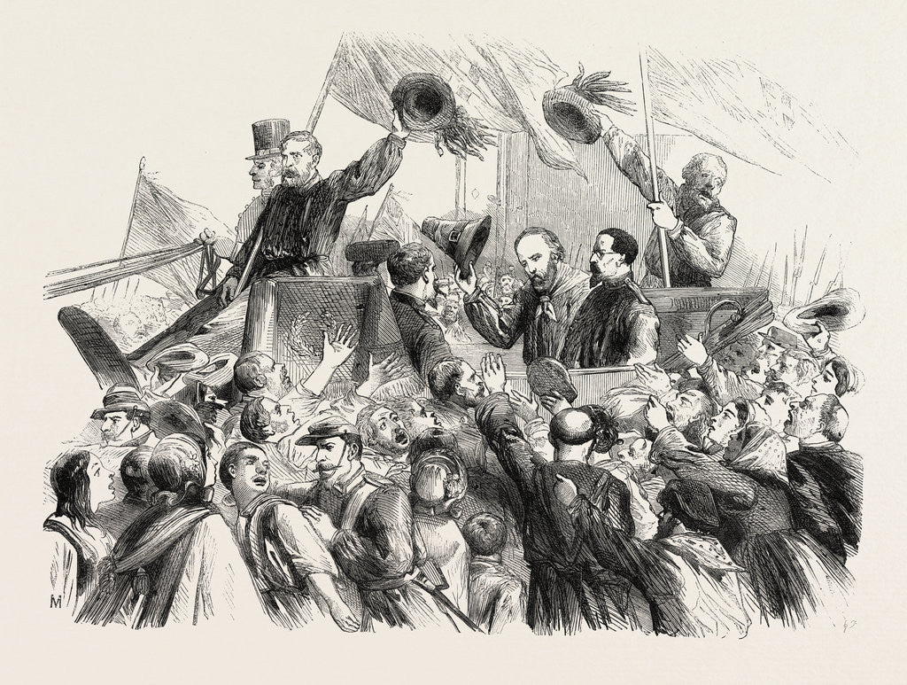 Detail of Garibaldi's Entry Into Naples, a Sketch in the Strada Di Toledo by Anonymous