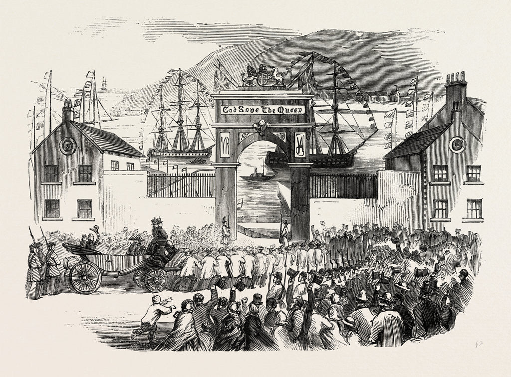 Detail of The Embarkation of the Prince of Wales at the Queen's Wharf, St. John's, Newfoundland by Anonymous
