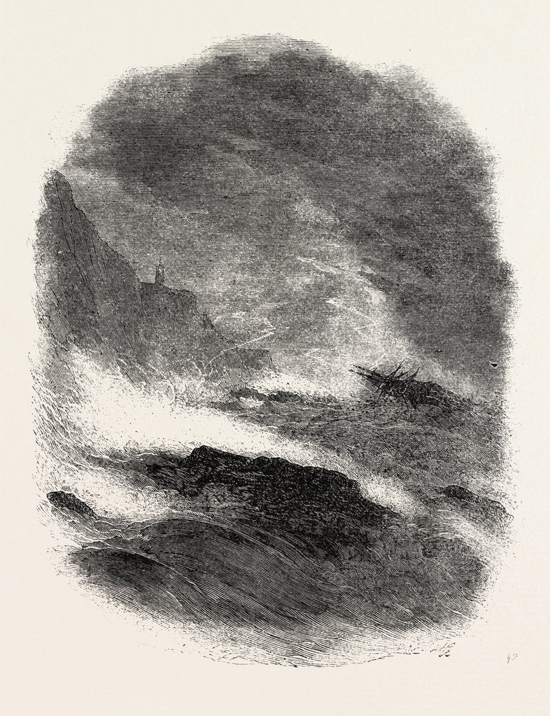 Detail of It is a Wild Night at Sea by Anonymous