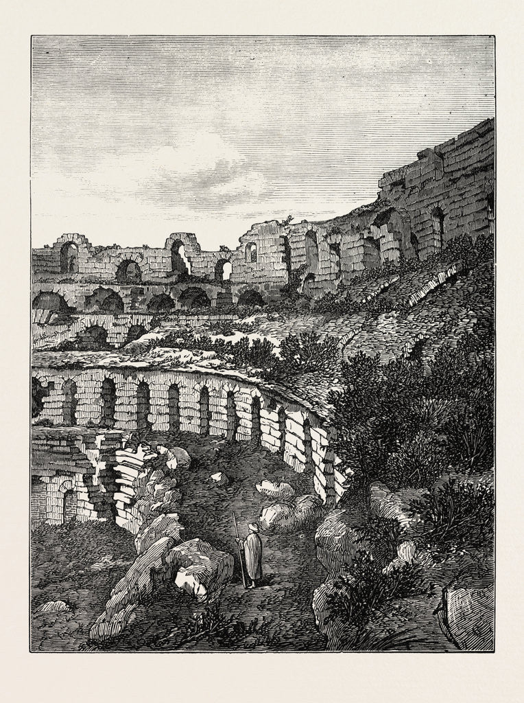 Detail of Interior of the Coliseum at El Djem, Near Tunis by Anonymous