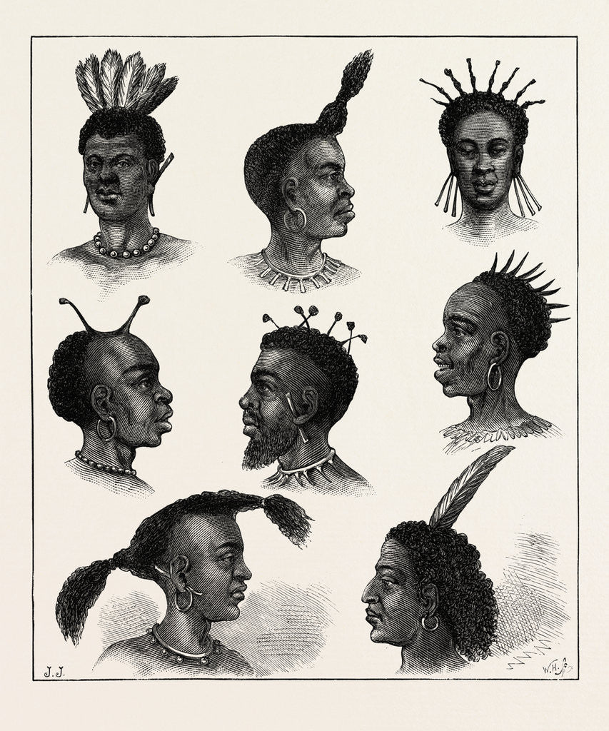 Detail of Natives of Ugogo, East Central Africa by Anonymous
