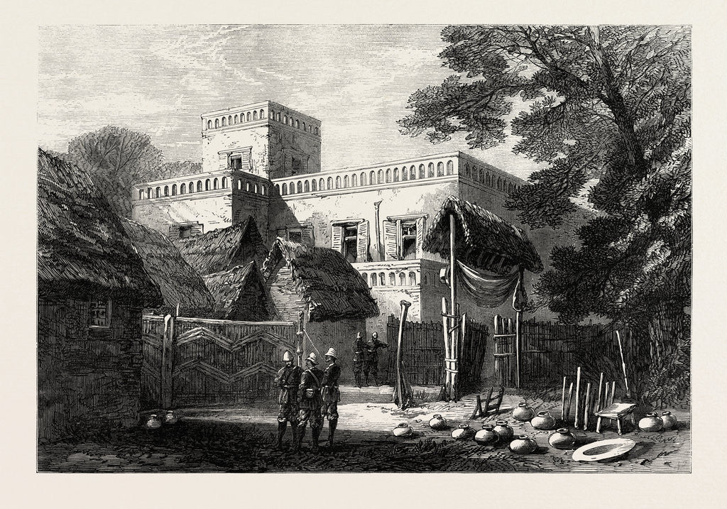 Detail of The King of Ashantee's Palace at Coomassie, Viewed from the East by Anonymous