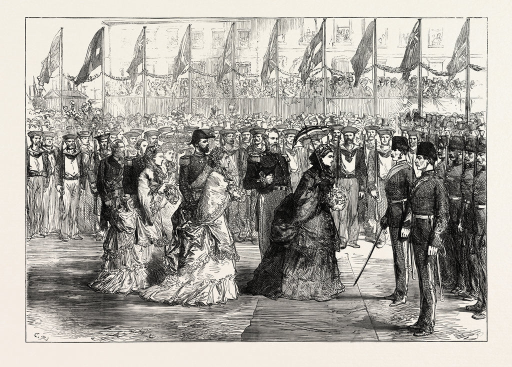 Detail of The Queen at Portsmouth Inspecting the Naval Brigade of the Ashantee War by Anonymous