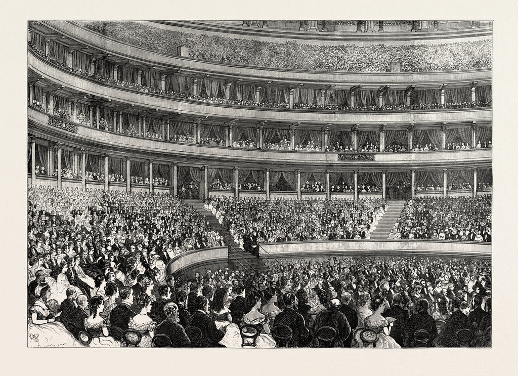 Detail of The Royal Albert Hall on a State Occasion, London by Anonymous