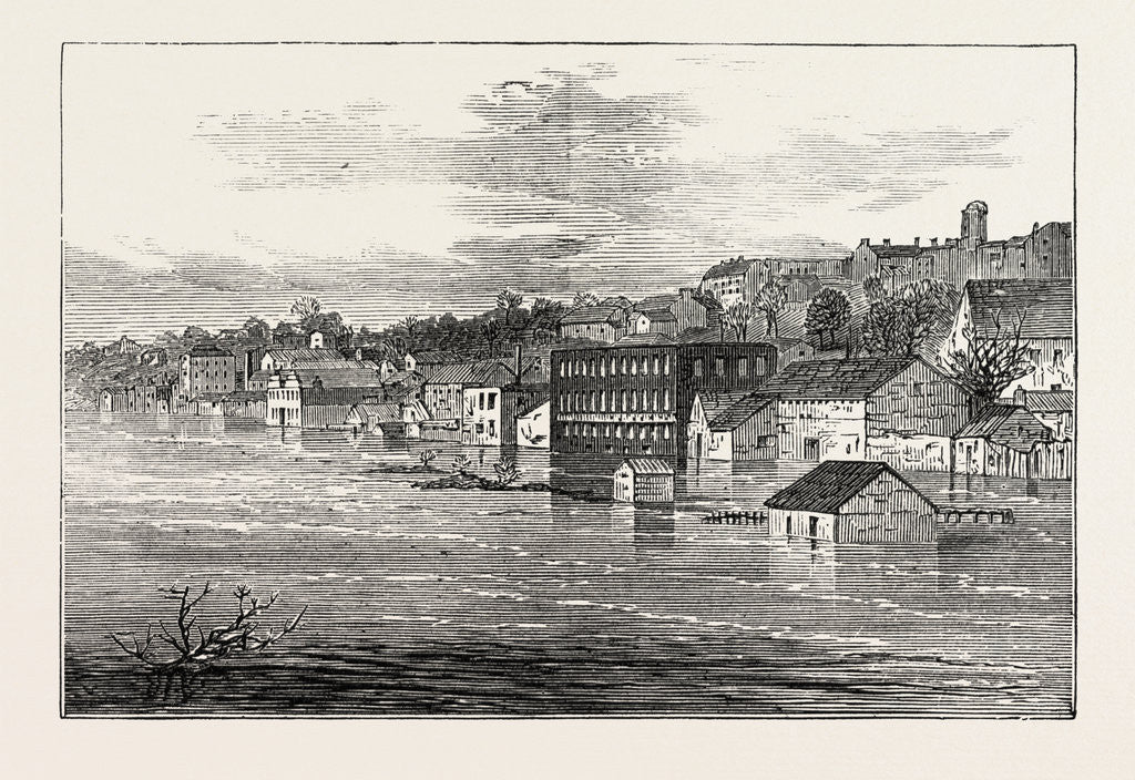 Detail of Inundations in the United States of America: Front Street, Clarksville, Tennessee by Anonymous