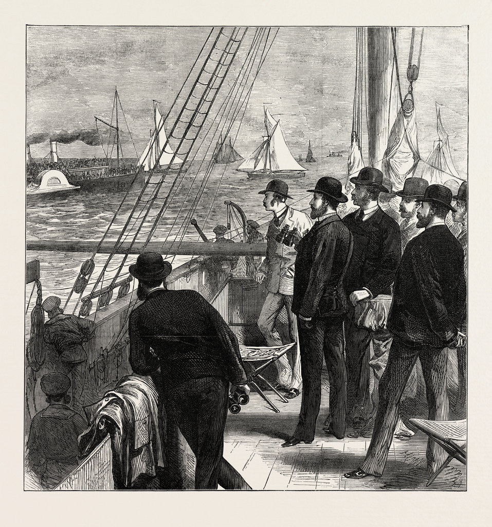 Detail of The Prince of Wales at the Royal Thames Yacht Club Match: Yachts Rounding the Club Steamer by Anonymous