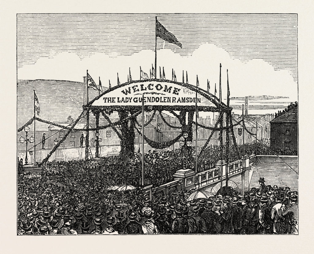 Detail of Opening of a New Bridge at Huddersfield by Anonymous