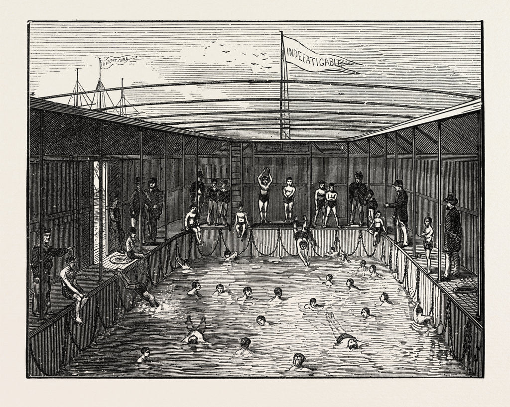 Detail of Swimming Pool of the Training Ship Indefatigable at Liverpool by Anonymous