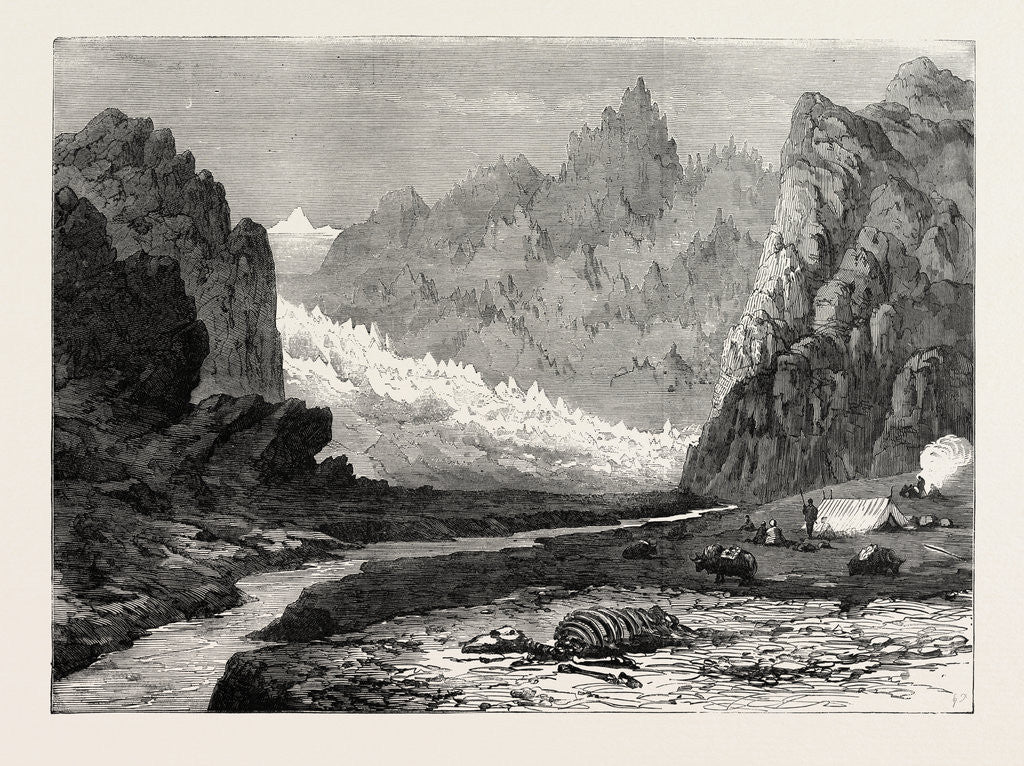 Detail of The Yarkund Mission: Valley of the Shyok by Anonymous