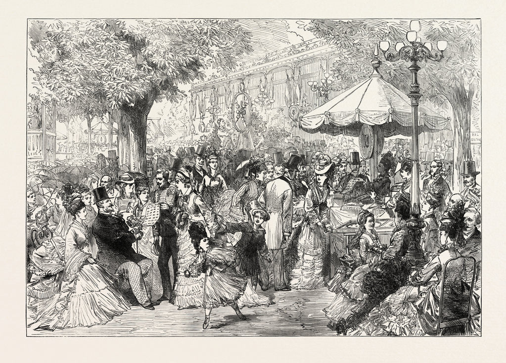 Detail of A Charity Fete in the Champs Elysees, Paris, France by Anonymous