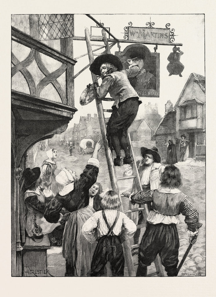 Detail of Settling His Account, a Scene Outside a Pub by Anonymous