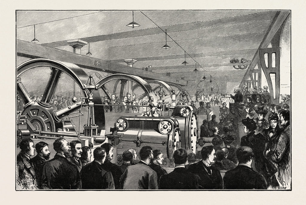 Detail of Opening of the Liverpool Docks Overhead Electric Railway: Lord Salisbury Turning on the Electric Current by Anonymous