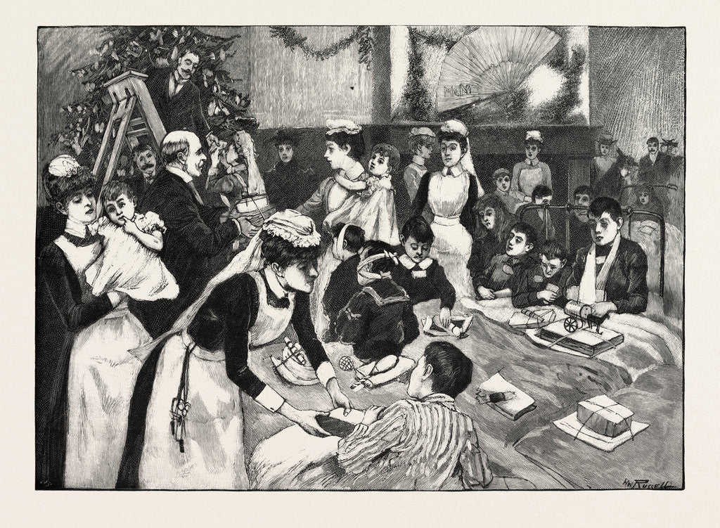 Detail of Christmas Tree Fete at the London Hospital by Anonymous