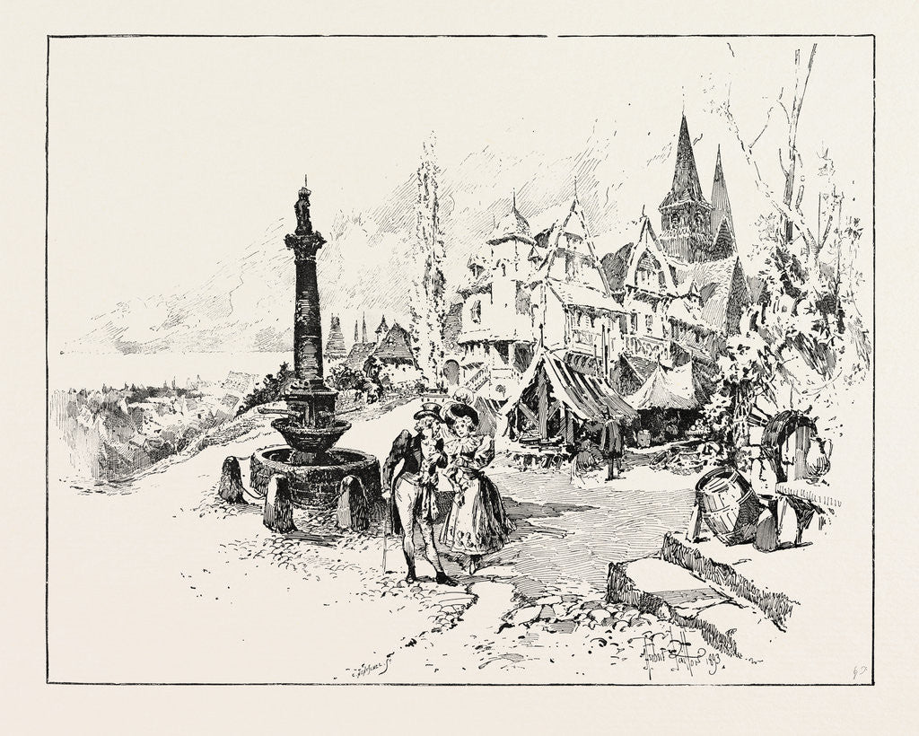 Detail of Scene in La Rosiere, the New Comic Opera at the Shaftesbury Theatre by Anonymous