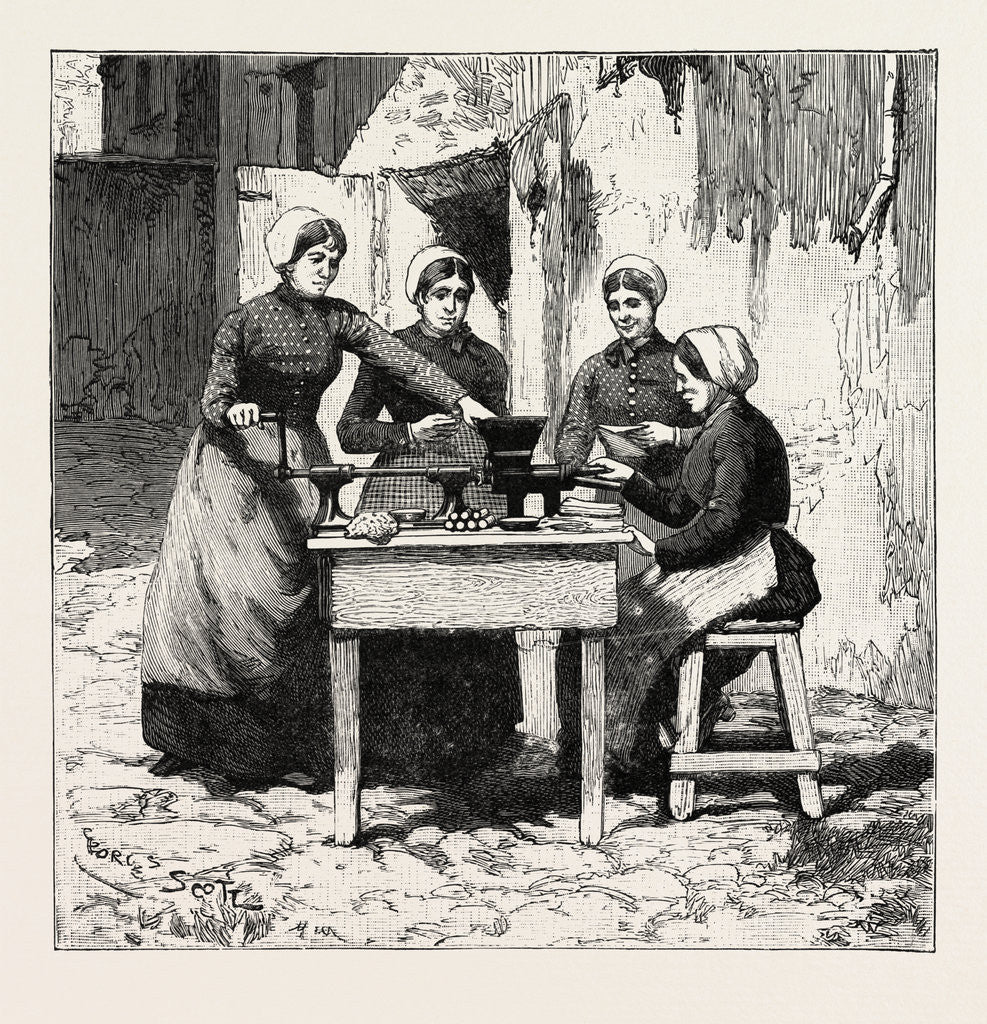 Detail of Swiss Dynamite Manufacture at Isleten: Moulding Explosive Gum Cartridges by Anonymous