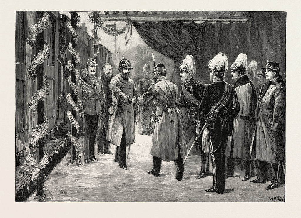 Detail of The Marriage of Princess Marie of Edinburgh: Arrival of the King of Romania at Sigmaringen by Anonymous