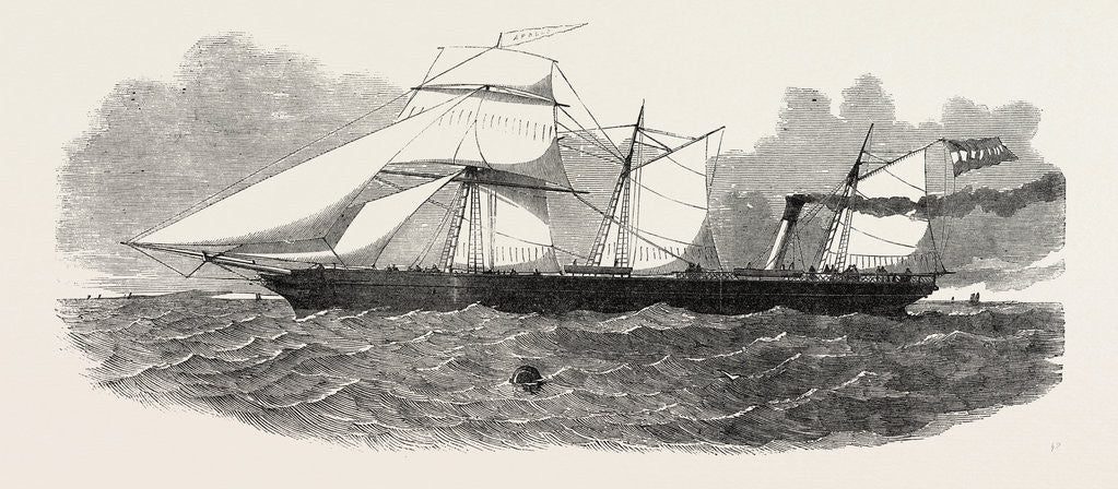 Detail of The London and Rotterdam Screw Steamer, Apollo by Anonymous