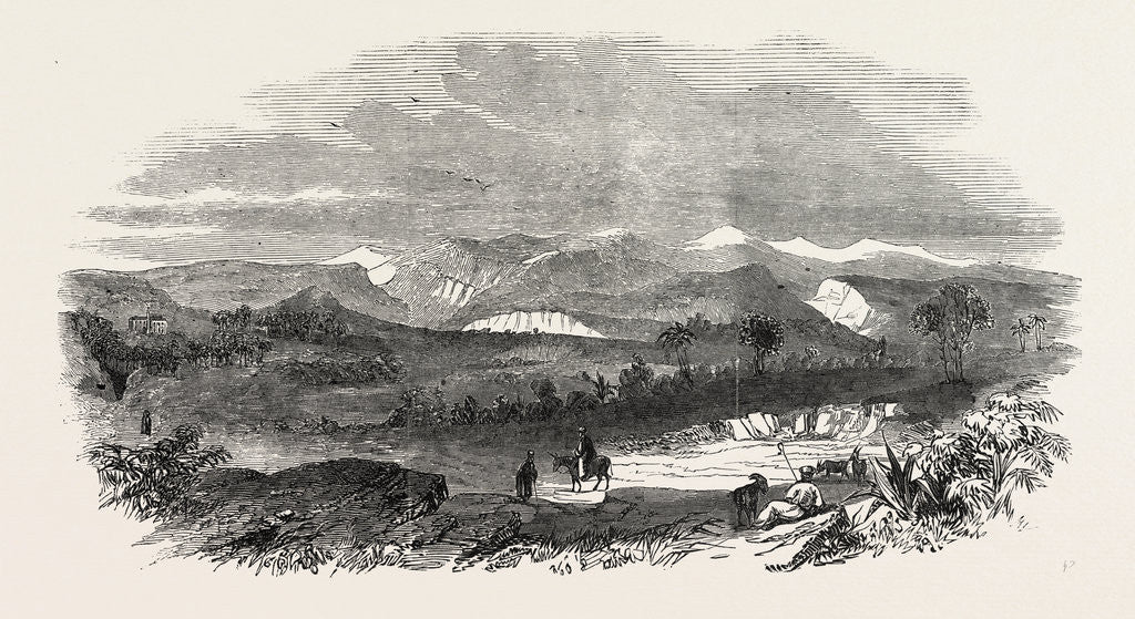 Detail of The Euphrates Valley Route to India: The Valley of Suediah, with the British Factory on Wolf's Craig by Anonymous