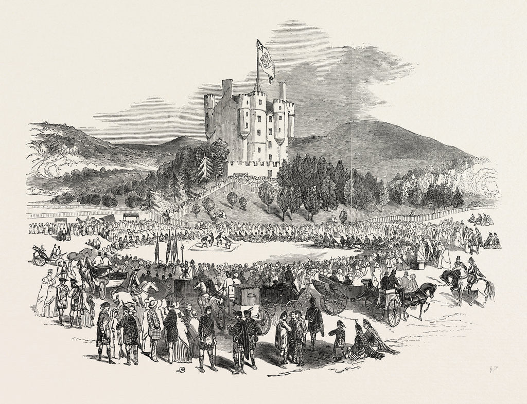 Detail of Grand Gathering of the Highland Clans, the Farquharson Children Dancing a Reel, Scotland, UK, 1851 by Anonymous