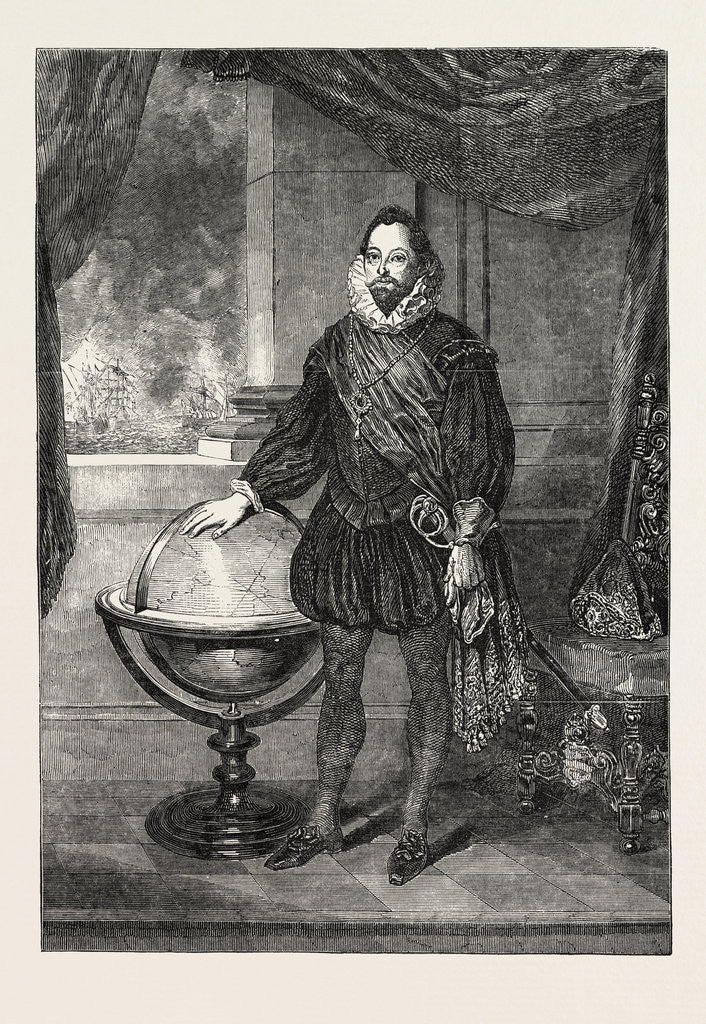 Detail of Portrait of Sir Francis Drake Presented by Sir T.T. Elliott Fuller Drake to the United Service Club by Anonymous