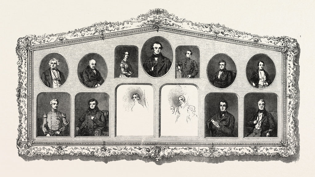 Detail of T. Carrick, Frame of Miniatures by Anonymous