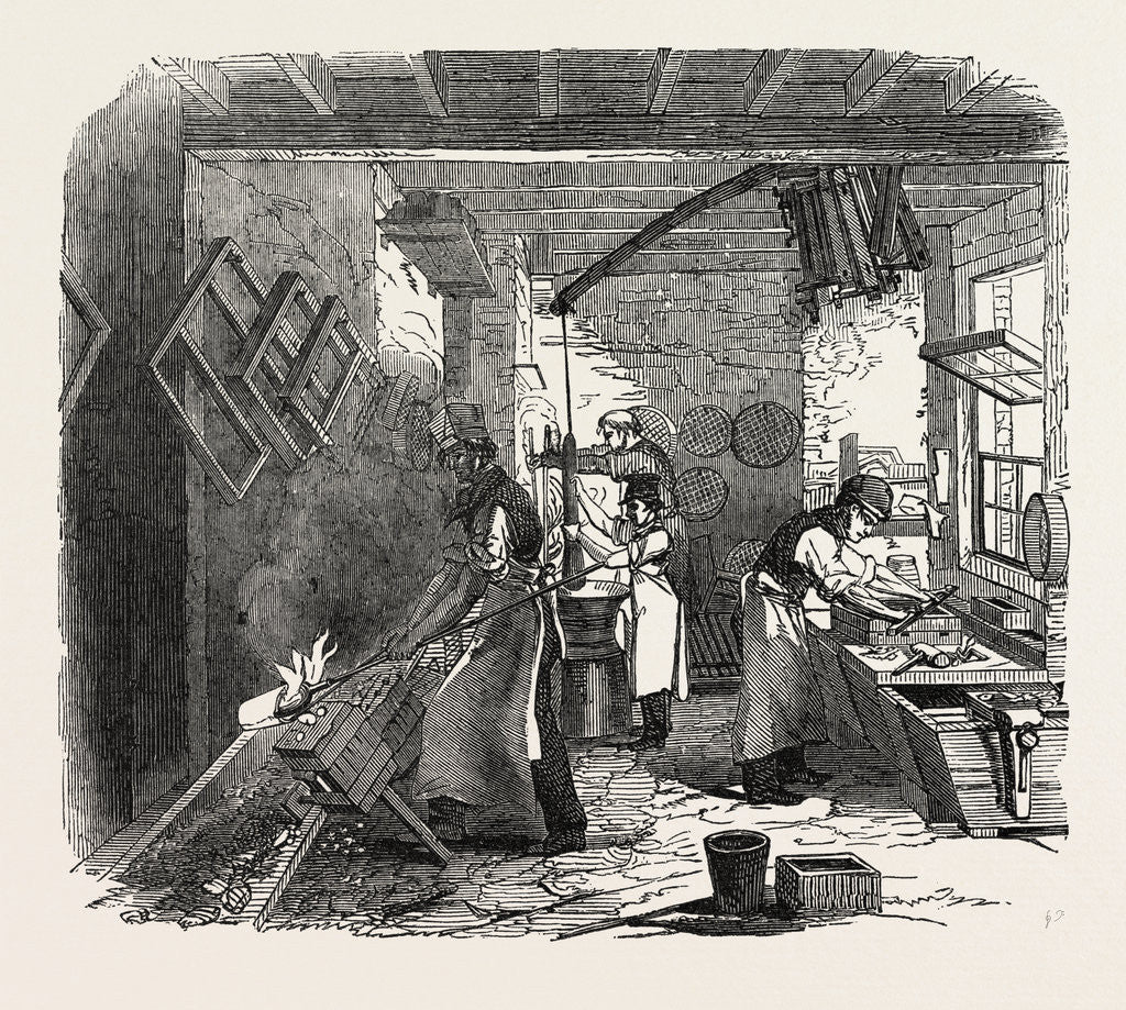 Detail of Clerkenwell Clock Factory: The Brass Foundry by Anonymous