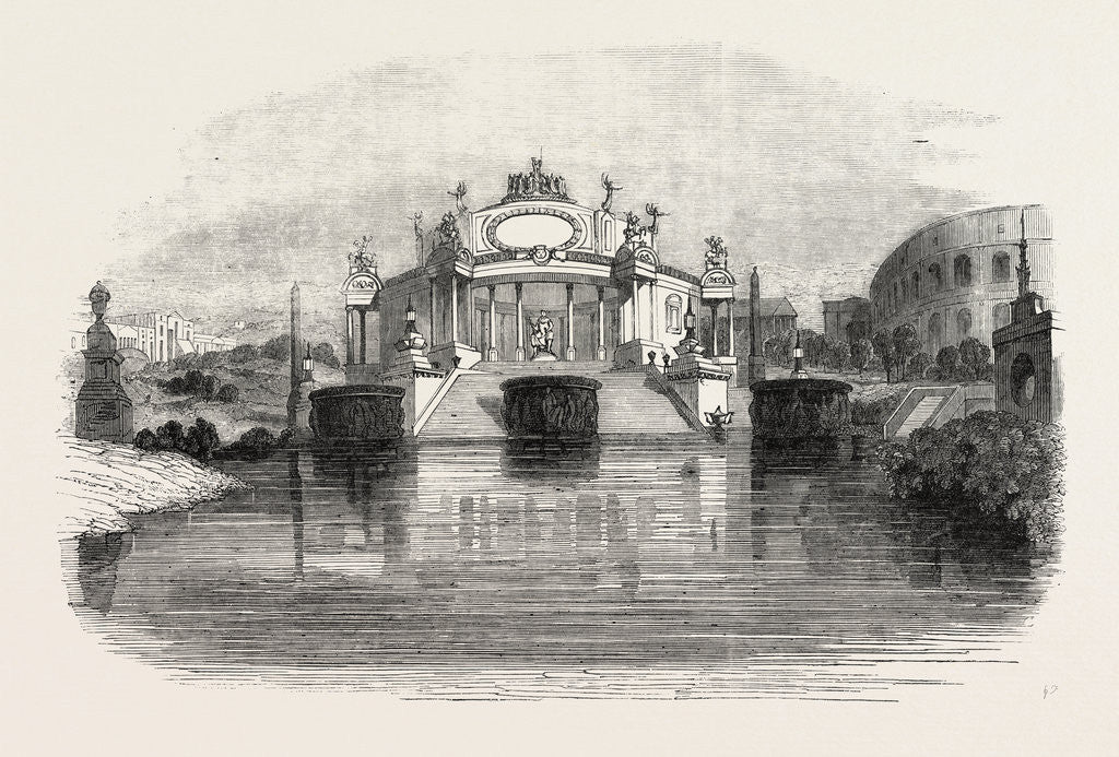 Detail of The Temple of Janus, at the Surrey Zoological Gardens, London by Anonymous