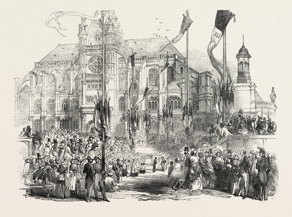 Detail of The French President Laying the Foundation Stone of the Central Markets at Paris, France by Anonymous