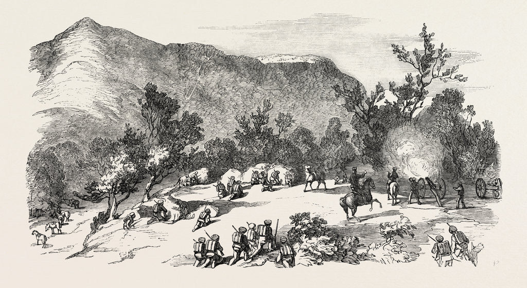 Detail of The Kaffir War: The 74th Highlanders Attacking Kaffirs by Anonymous