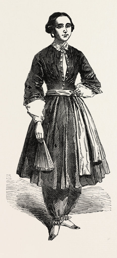 Detail of Amelia Bloomer, Originator of the New Dress by Anonymous