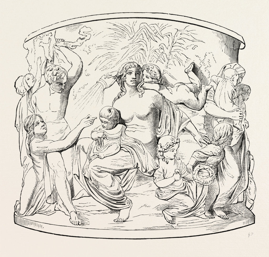 Detail of Sculptured Pedestal J. Drahe by Anonymous