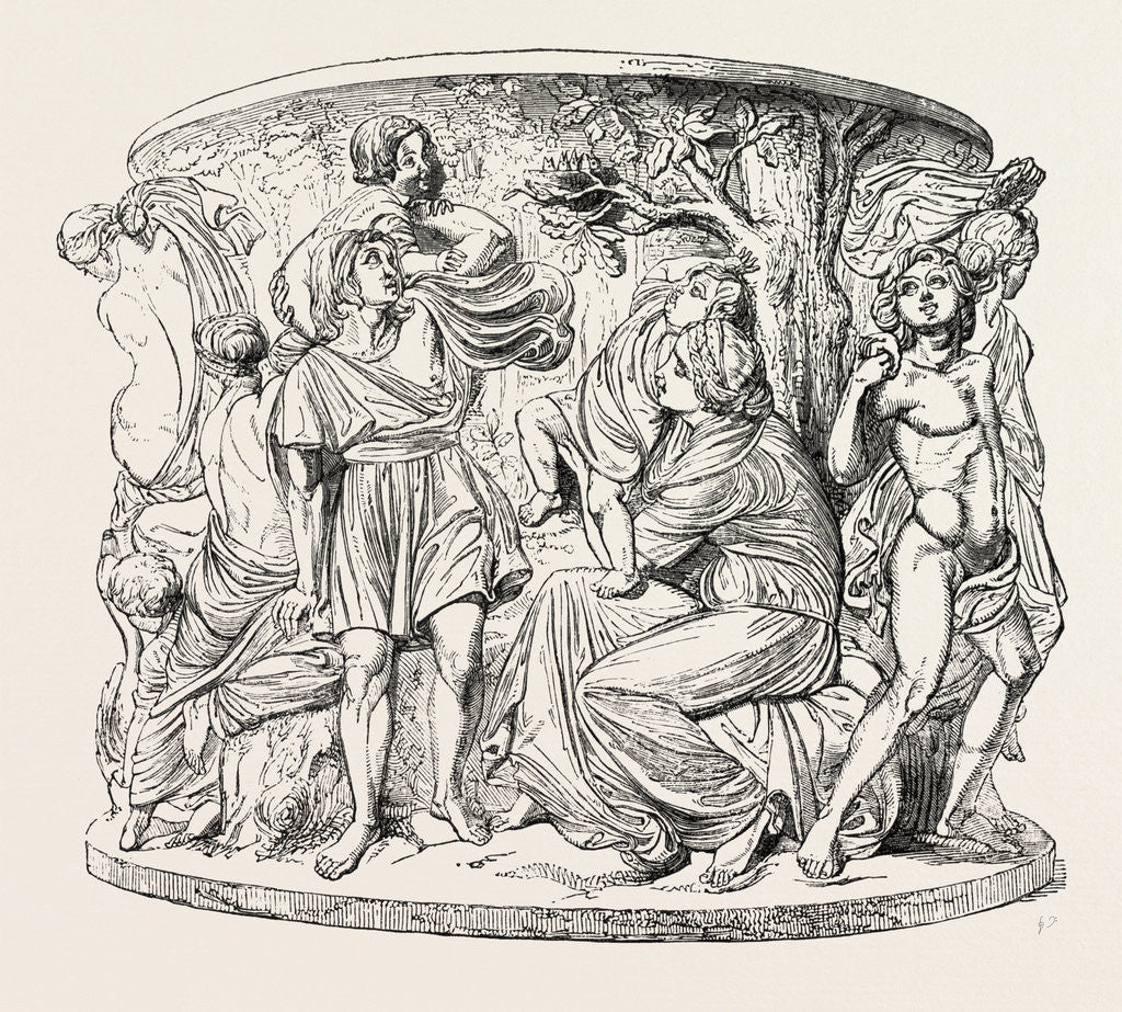 Detail of Sculptured Pedestal J. Drahe by Anonymous