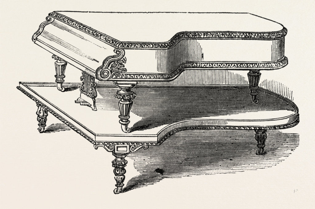 Detail of Miniature Grand Pianoforte Kirkman by Anonymous