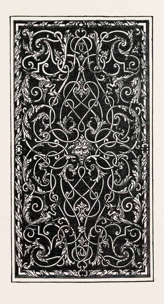 Detail of Or Moulu Panel to Hall Stove by Anonymous