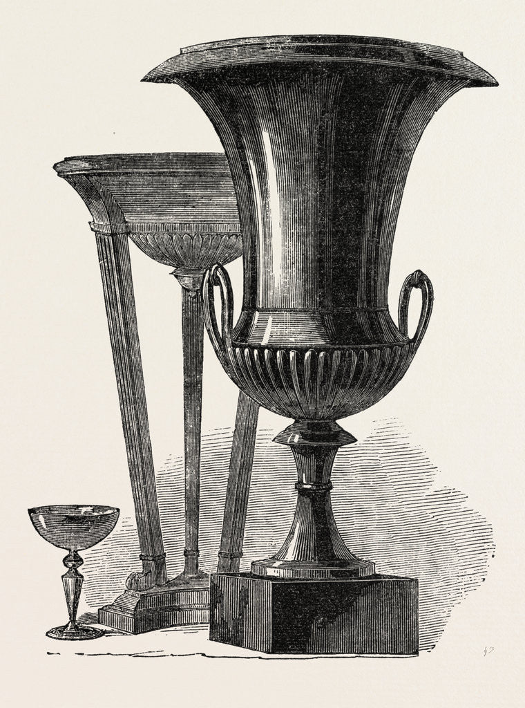 Detail of Black Marble Vase and Tripod by Anonymous