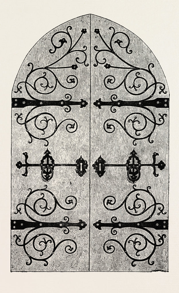 Detail of Iron Scroll-Work for Door by Anonymous