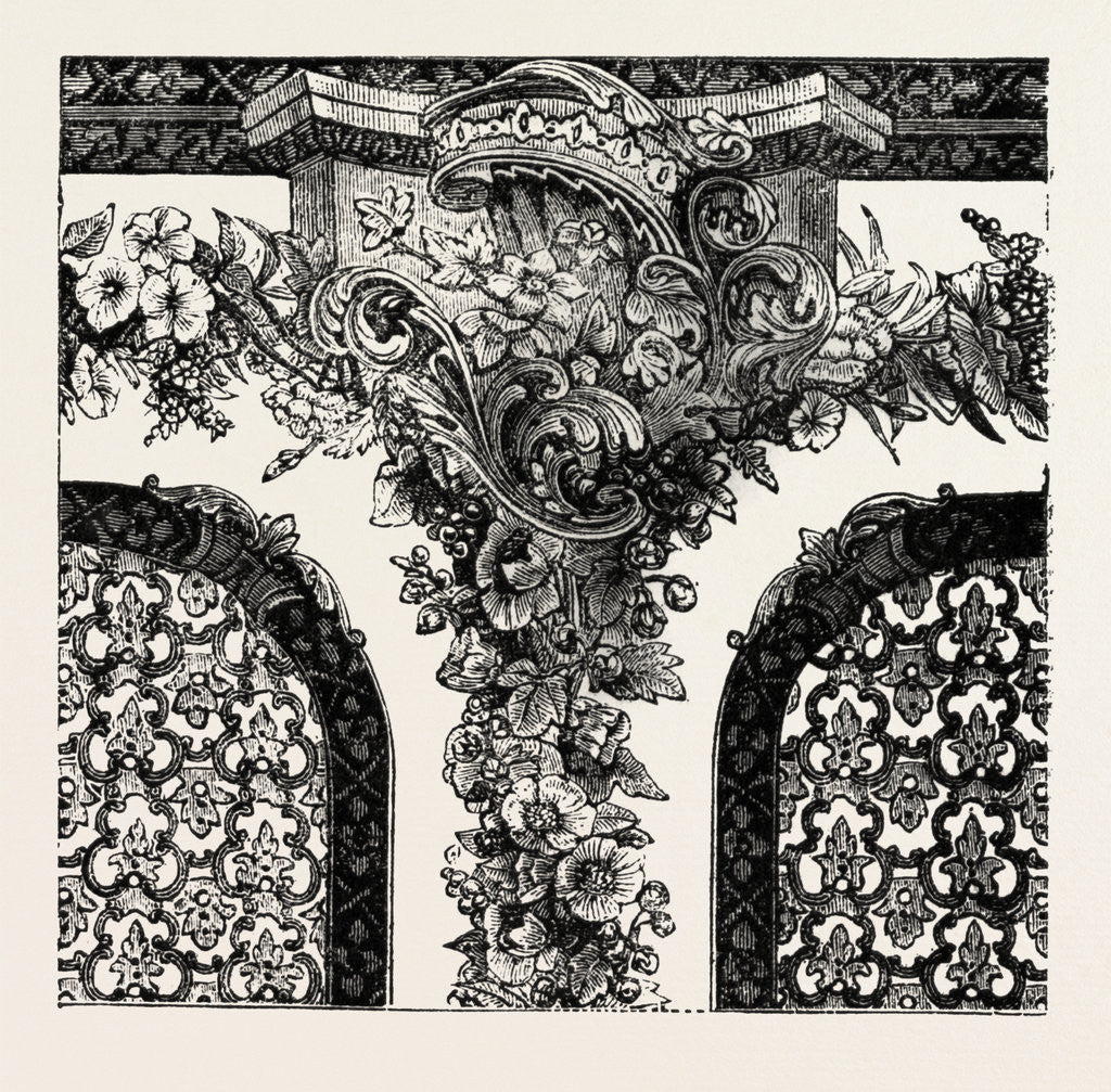 Detail of Top of Decoration for Room by Anonymous