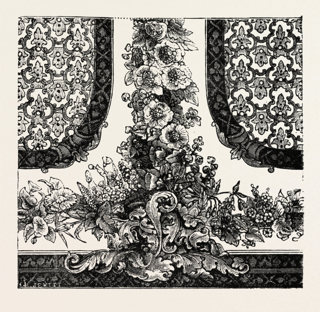 Detail of Bottom of Decoration for Room by Anonymous