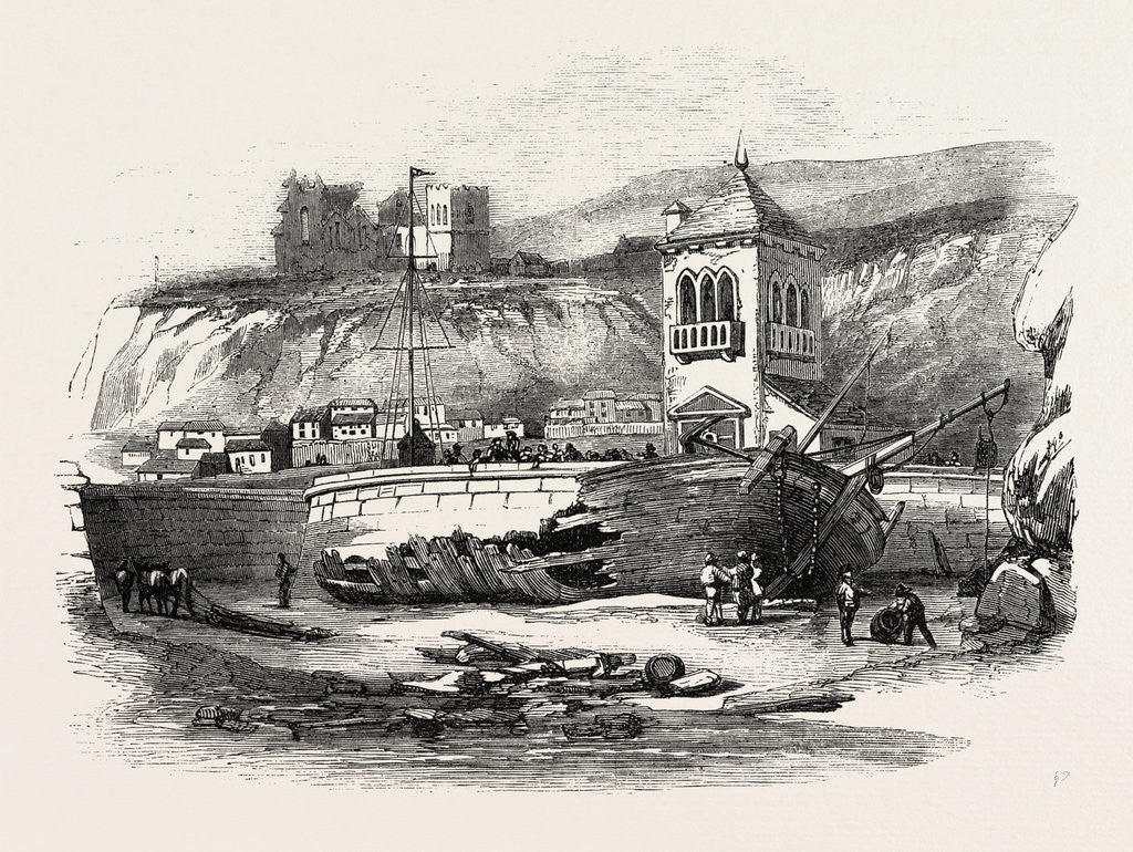 Detail of Wreck of the Brigs Mary and Hope, at Whitby, Yorkshire by Anonymous