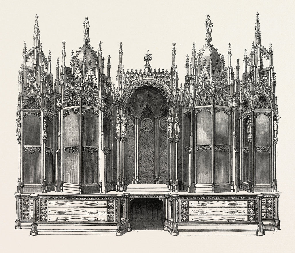 Detail of Gothic Bookcase by Anonymous