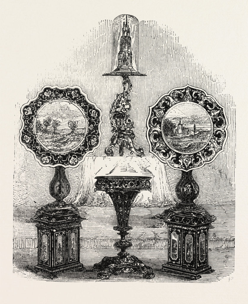 Detail of Group of Articles in Papier Mache by Anonymous