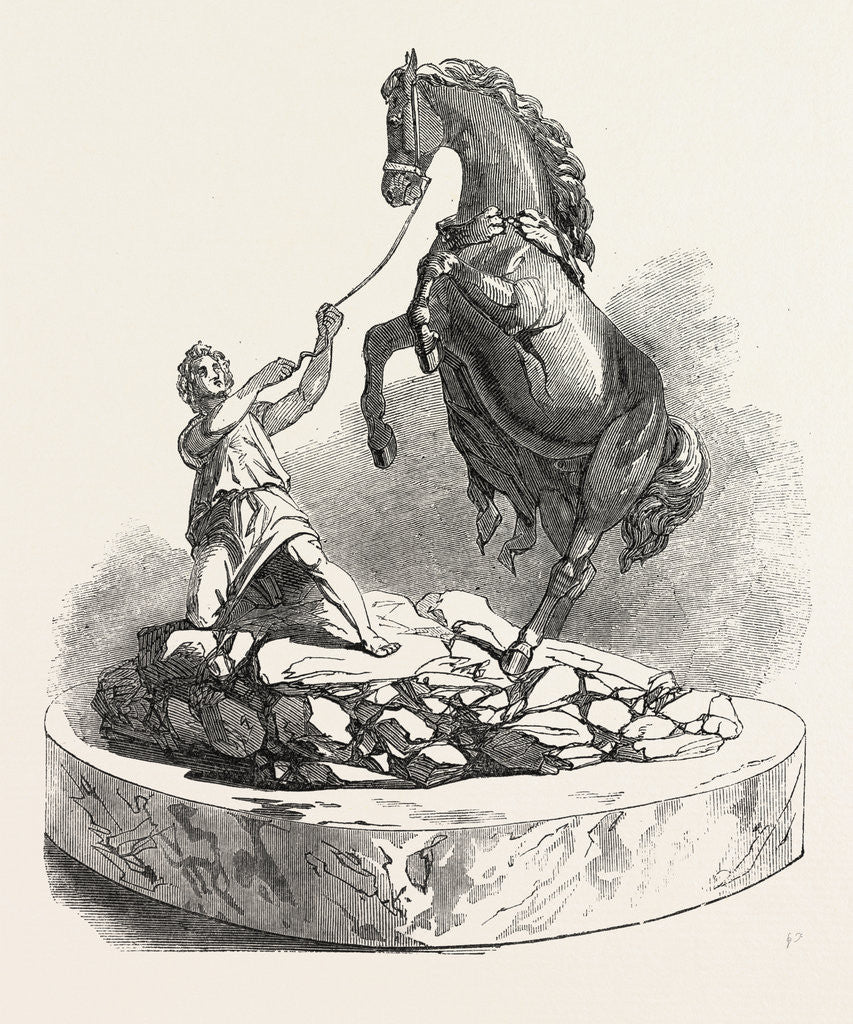 Detail of The Great Exhibition, Horse Groups in the Russian Department by Anonymous