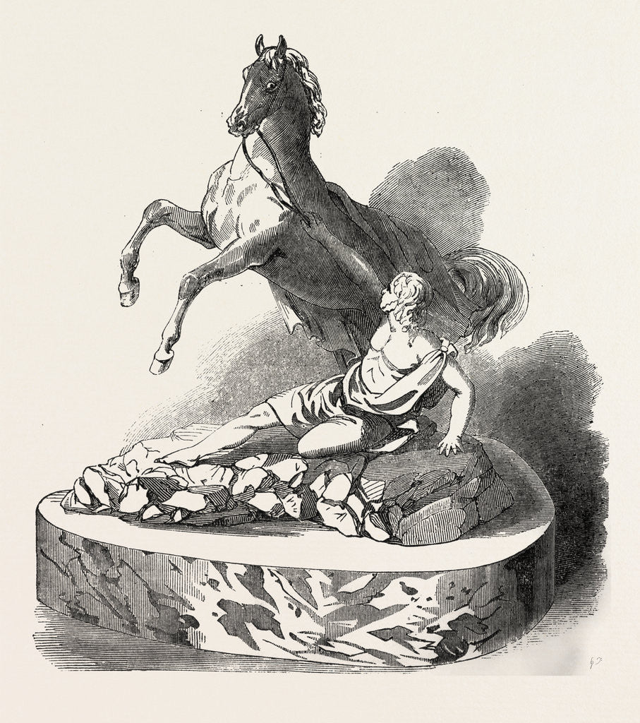 Detail of The Great Exhibition, Horse Groups in the Russian Department by Anonymous