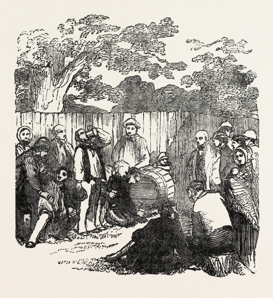 Detail of Drinking the Barrel of Beer at Rickmansworth, Hertfordshire by Anonymous