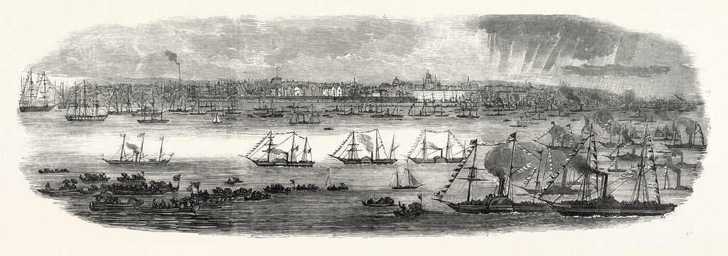 Detail of The Royal Excursion on the River Mersey by Anonymous