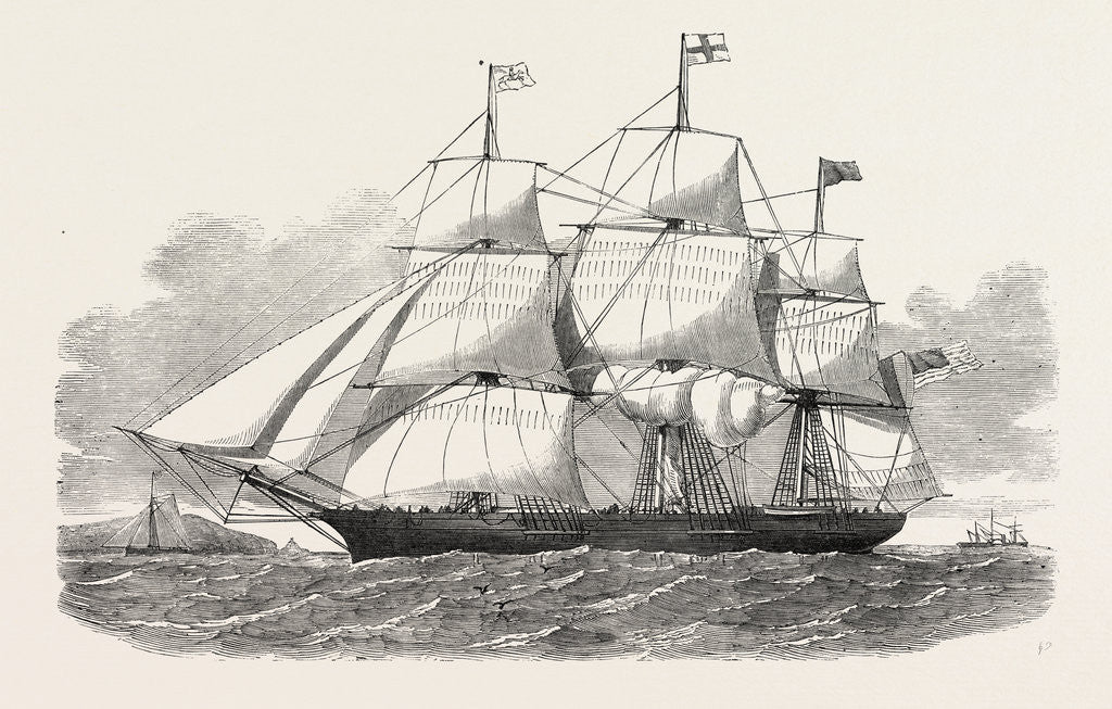 Detail of The Racer Clipper Packet-Ship, of New York by Anonymous