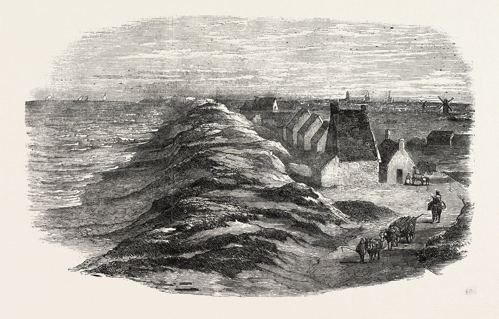 Detail of The Submarine Electric Telegraph, Point of Landing the Cable at Sangatte, Near Calais, France by Anonymous