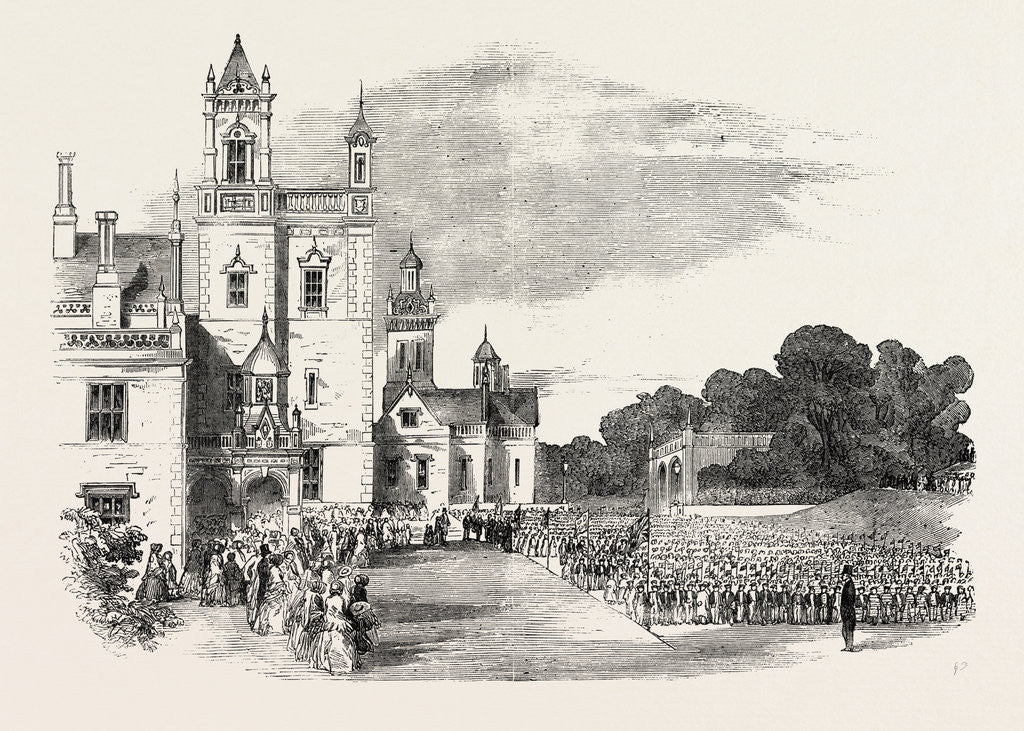 Detail of Presentation of the Address to Her Majesty Queen Victoria, at Worsley Hall by Anonymous