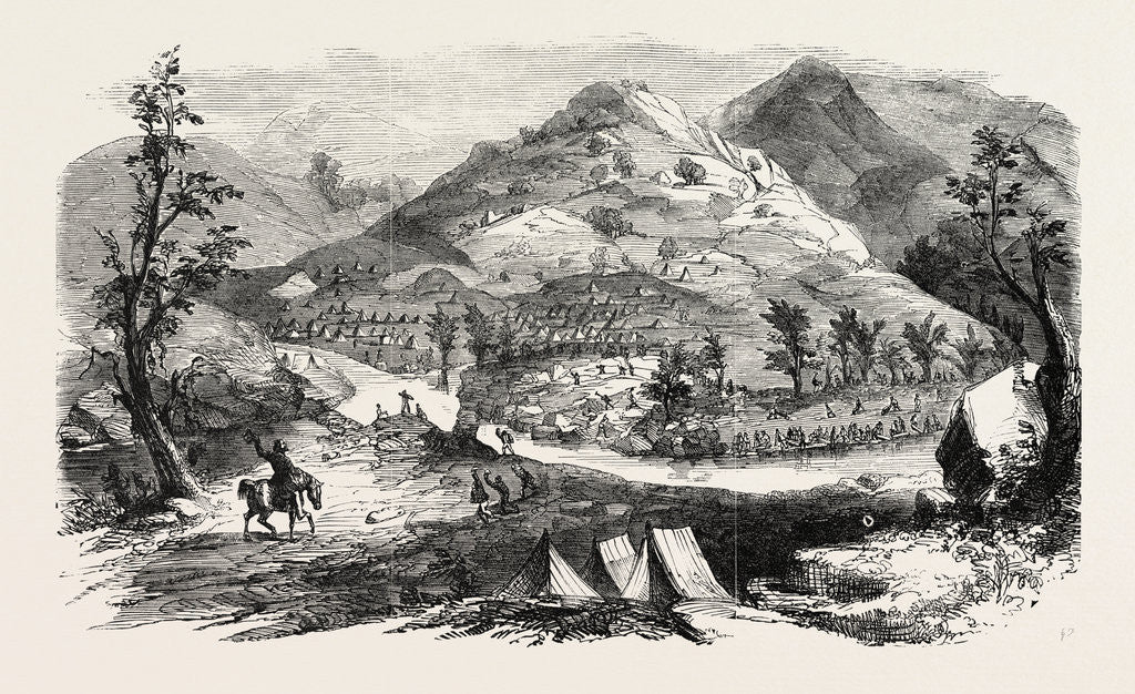 Detail of The Australian Gold District: The Gold Diggings at Ophir, County of Wellington, New South Wales, Australia by Anonymous